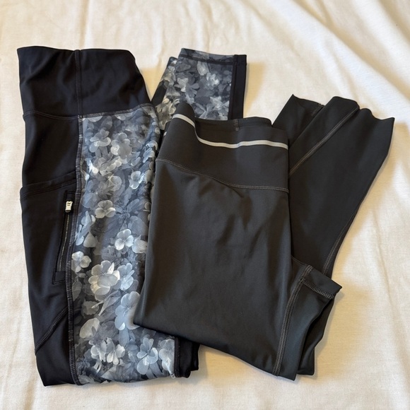 Athleta Pants - Athleta Small LOT of Two Leggings ~ Sonic Reflective & High Traverse Floral